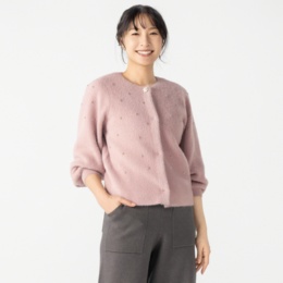 &LOVE キラキラ愛されシャギーニットカーデ