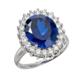  ラボグロウンサファイヤPT950リング6.0ctUP