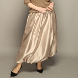 Anne Coquine シャンタン素材ボリュームバルーンスカート