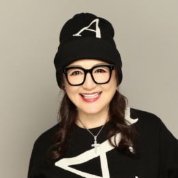 Anne Coquine 渾身の柄違いジャカードニットキャップ