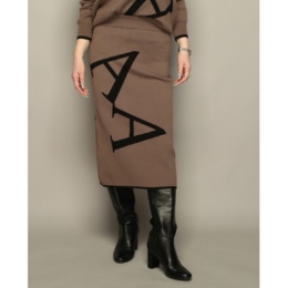 Anne Coquine 渾身のジャカードニットミディタイトスカート