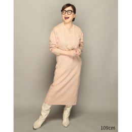 Anne Coquine選べる着丈ウールミックスラメニットワンピース