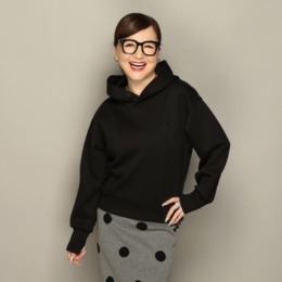 Anne Coquine ダンボールニットフーディプルオーバー