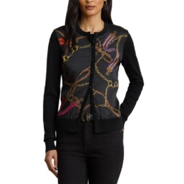 Lauren Ralph Lauren ベルトプリントカーディガン