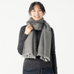 [プレミアムベビーアルパカ]アルパカ混 一重ガーゼストール