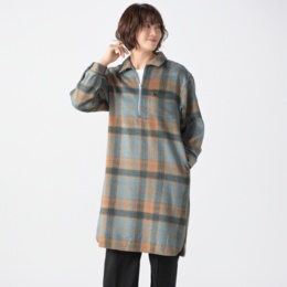 EDDIE BAUER フランネルチェックチュニック
