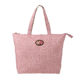 レイクアルスター シェニール織ワッペンローズ型押しテサゲバッグ