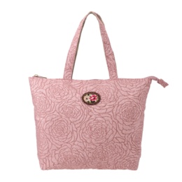 レイクアルスター シェニール織ワッペンローズ型押しテサゲバッグ