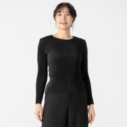 SPECCHIO シャトルプリーツフリーサイズビジュー刺繍トップス