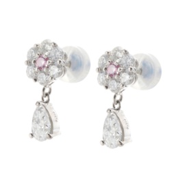 PTインテンスパープリッシュピンク ダイヤ イヤリング/ピアス