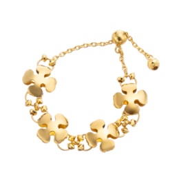 純金 クローバーデザイン チェーンリング