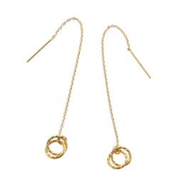 純金 シャイニーカットサークル アメリカンピアス