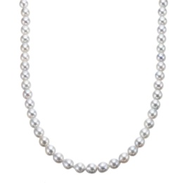 PT850ナチュラルブルーグレーアコヤ真珠バロックネックレス5mm