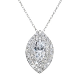  PT950 D/IFマーキスブリリアントダイヤペンダント 0.3ctUP