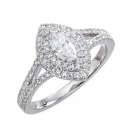  PT950 D/IFマーキスブリリアントダイヤリング 0.3ctUP