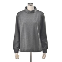  PCD ボーダーコンビのハイネックカットソープルオーバー