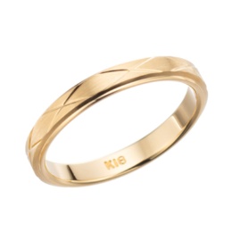 ゴールドジュエリー by マエストロ マエストロ 18KYG ダイヤモンドチェックデザインリング