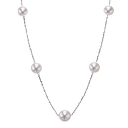 PT アコヤ真珠 ロングステーションネックレス ロゼ