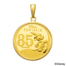純金ミッキーファンタジア85周年限定メダルペンダントヘッド