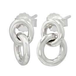 ラフィネ シルバー925 ダブルリングピアス