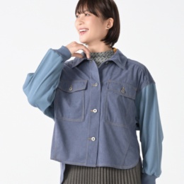 Re:Birth＋ コーデュロイコンビシャツプルオーバー