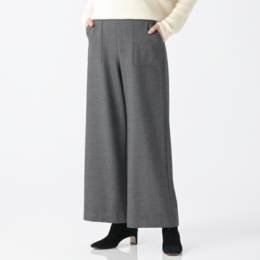 ユラックス あったか上品ワイドレッグ3D美ラインパンツ