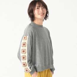 MAHARA MODERN クロシェスリーブコンビプルオーバー