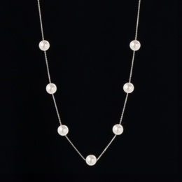 PT アコヤ真珠 ステーションネックレス 8.5mm