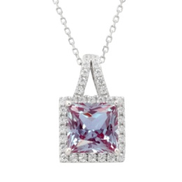 SSシンセティックアレキサンドライト&CZペンダント 5.5ct