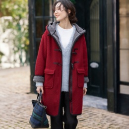 calma ボアボンディング ロングダッフルコート