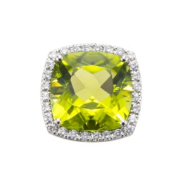  PT900 ペリドット ペンダントヘッド3.0ctUP鑑別書付