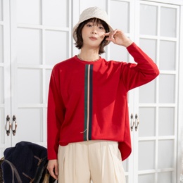 calma テープアクセント もっちり裏起毛チュニック