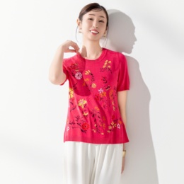 IVKO WOMAN フローラルパターン刺繍プルオーバー