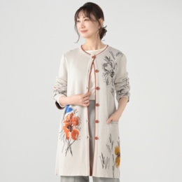 IVKO WOMAN フローラルパターンロングカーディガン