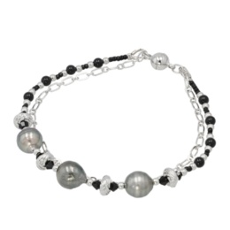 越田雅哉 黒蝶真珠デザインブレスレット
