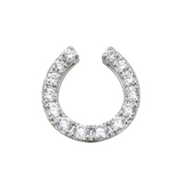 ナミビア産ダイヤPT950馬蹄ペンダントヘッド計0.3ctUP