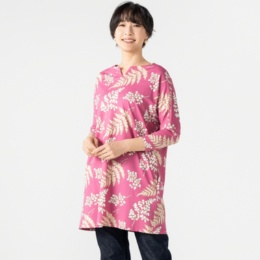 キャシーマム プルオーバーカットソー シダ スリットネック