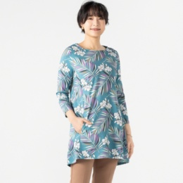 キャシーマム プルオーバーカットソー ヤシ パネルライン