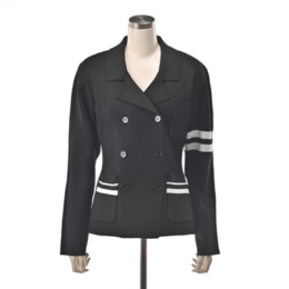  MASAGO リサイクル糸ゴム編みテーラードダブルジャケット