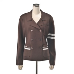  MASAGO リサイクル糸ゴム編みテーラードダブルジャケット