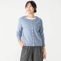WHITELEY カラーネップ2wayカーディガン