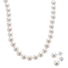 アコヤ真珠ネックレス&イヤリング/ピアス8.0mm 天女