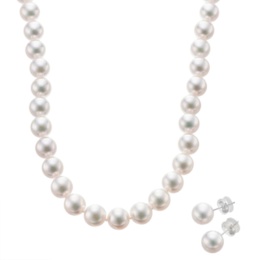 アコヤ真珠ネックレス&イヤリング/ピアス8.5mm 天女