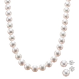 アコヤ真珠ネックレス&イヤリング/ピアス9.0mm 天女
