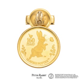 純金/18K ピーターラビット 限定メダル ブローチ1/20oz