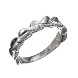 純プラチナ ハートリーフデザイン ピンキーリング