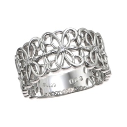 純プラチナ ダイヤモンド レーシーフルールデザイン リング