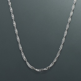 純プラチナ スクリューチェーンネックレス スライド式アジャスタ-付