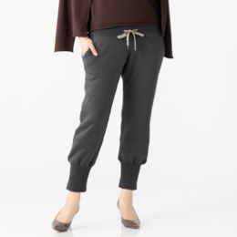 MASAGO 裏ボアのハイウエスト裾リブパンツ