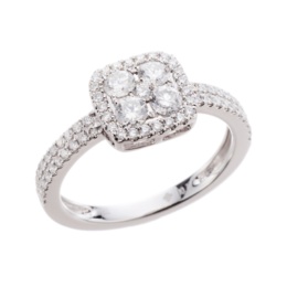  PT950 カナディアンダイヤモンド リング 計0.7ctUP